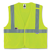 ergodyne GloWear 8260FRHL Class 2 FR Safety Hook and Loop Vest, Modacrylic/Kevlar, 4X-Large/5X-Large, Lime (EGO21499)