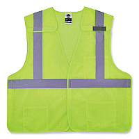 ergodyne GloWear 8217BA Class 2 Breakaway Mesh Vest, Polyester, Large/X-Large, Lime (EGO21525)