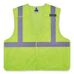 ergodyne GloWear 8217BA Class 2 Breakaway Mesh Vest, Polyester, 2X-Large/3X-Large, Lime (EGO21527)