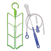 ergodyne Chill-Its 5159 Hydration Pack Cleaning Kit, Bladder, Tube/Bite-Valve Cleaning Brushes, Drying Rack (EGO13159)
