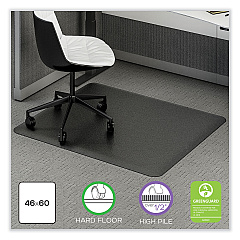 deflecto Ergonomic Sit Stand Mat, 60 x 46, Black (DEFCM24442BLKSS)