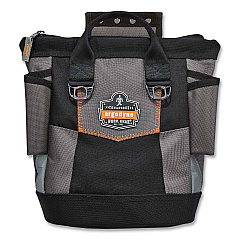 ergodyne Arsenal 5517 Premium Topped Tool Pouch with Zipper, 6 x 10 x 11.5, Polyester, Black (EGO13647)