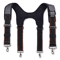 ergodyne Arsenal 5560 Padded Tool Belt Suspenders, 36" to 48" Waist, 3" Wide, Polyester, Gray (EGO13665)