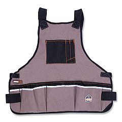ergodyne Arsenal 5700 16-Pocket Apron, 16 Compartments, 20.8 x 23.6, Canvas, Gray (EGO13690)