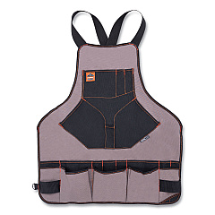 ergodyne Arsenal 5704 Canvas Tool Apron, 22 Compartments, 25.5 x 28, Canvas, Gray (EGO13694)