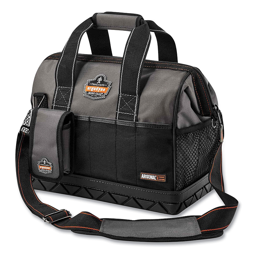 ergodyne Arsenal 5802 Medium Widemouth Tool Organizer, 28 Compartments, 8.5 x 14.5 x 11, Ballistic Polyester, Black/Gray (EGO13702)