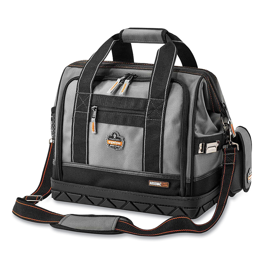 ergodyne Arsenal 5817 Open Face Tool Organizer, Medium, 61 Compartments, 8.5 x 15 x 13.5, Ballistic Polyester, Black/Gray (EGO13717)