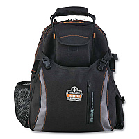 ergodyne Arsenal 5843 Tool Backpack Dual Compartment, 26 Compartments, 8.5 x 13.5 x 18, Ballistic Polyester, Black/Gray (EGO13743)