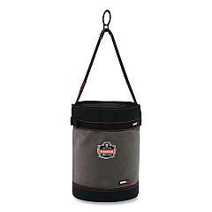 ergodyne Arsenal 5960T Canvas Hoist Bucket and Top with D-Rings, 12.5 x 12.5 x 17, Gray (EGO14860)