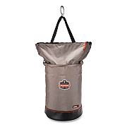 ergodyne Arsenal 5973 Hoist Bucket Tool Bag with D-Rings and Zipper Top, 12.5 x 12.5 x 17, Gray (EGO15973)