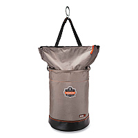 ergodyne Arsenal 5973 Hoist Bucket Tool Bag with D-Rings and Zipper Top, 12.5 x 12.5 x 17, Gray (EGO15973)