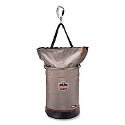 ergodyne Arsenal 5974 Hoist Bucket Tool Bag with Swiveling Carabiner and Zipper Top, 12.5 x 12.5 x 17, Gray (EGO15974)