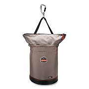 ergodyne Arsenal 5976 XL Hoist Bucket Tool Bag with Swiveling Carabiner and Zipper Top, 16 x 16 x 20, Gray (EGO15976)