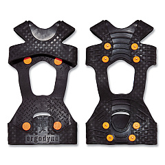 ergodyne Trex 6300TC One-Piece Slip-on Tungsten Carbide Ice Cleats, Medium, Black, Pair (EGO16733)