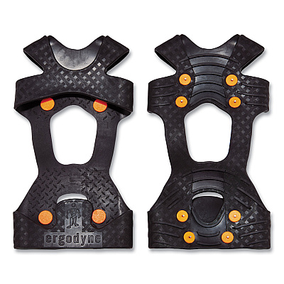 ergodyne Trex 6300TC One-Piece Slip-on Tungsten Carbide Ice Cleats, Medium, Black, Pair (EGO16733)