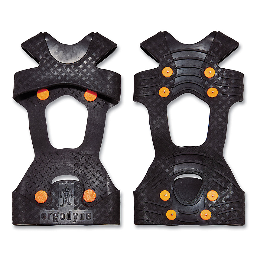 ergodyne Trex 6300TC One-Piece Slip-on Tungsten Carbide Ice Cleats, Medium, Black, Pair (EGO16733)