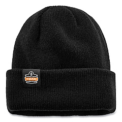 ergodyne N-Ferno 6811ZI Rib Knit Hat + Bump Cap Insert, One Size Fits Most, Black (EGO16811)