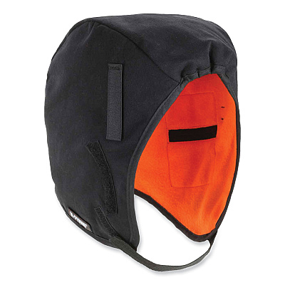 ergodyne N-Ferno 6850 2-Layer Cotton Regular Winter Liner, Cotton/Fleece, One Size Fits Most, Black (EGO16850)