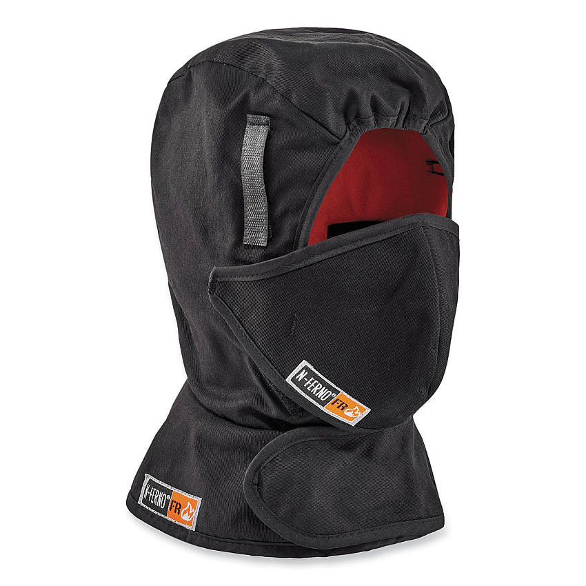 ergodyne N-Ferno 6876 2-Layer FR Liner + Mouthpiece Kit, Modacrylic Cotton, One Size Fits Most, Black (EGO16876)
