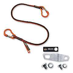 ergodyne Squids 3196 Grinder Tool Tethering Kit, 8 lb Max Working Capacity, 38" Long, Orange/Gray (EGO19666)