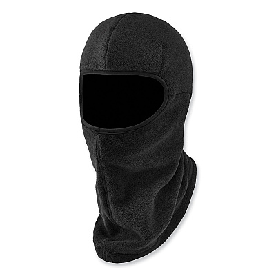 ergodyne N-Ferno 6893Z Balaclava with Zipper for Bump Cap Insert, Polyester Fleece, One Size Fit Most, Black (EGO16894)