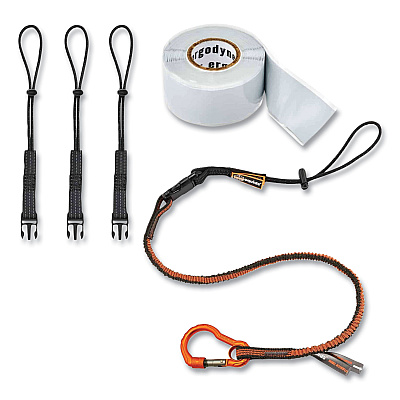 ergodyne Squids 3181 Tool Tethering Kit, 5 lb Max Working Capacity, 38" to 48" Long, Orange/Gray and Black (EGO19651)