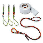 ergodyne Squids 3182 Tool Tethering Kit, 10 lb Max Working Capacity, 38" to 48" Long, Orange/Gray and Neon Green (EGO19652)