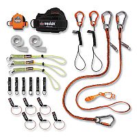 ergodyne Squids 3183 Carpenter + Laborer Tool Tethering Kit, Assorted Max Working Capacities, Lengths and Colors (EGO19653)