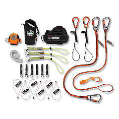 ergodyne Squids 3185 Glazier Tool Tethering Kit, Assorted Max Working Capacities, Lengths and Colors (EGO19655)