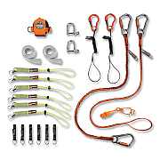 ergodyne Squids 3187 Scaffolding Worker Tool Tethering Kit, Assorted Max Working Capacities, Lengths and Colors (EGO19657)