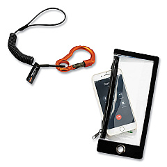 ergodyne Squids 3195 Cell Phone Tool Tethering Kit, 1 lb Max Working Capacity, 12" to 48", Black/Orange (EGO19665)
