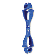 ergodyne Squids 3400 Glove Clip Holder with Dual Clips, 1 x 1 x 6.5, Acetal Copolymer, Blue, 100/Carton (EGO19717BULK)