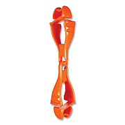 ergodyne Squids 3400 Glove Clip Holder with Dual Clips, 1 x 1 x 6.5, Acetal Copolymer, Orange, 100/Carton (EGO19718BULK)