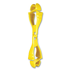 ergodyne Squids 3400 Glove Clip Holder with Dual Clips, 1 x 1 x 6.5, Acetal Copolymer, Lime, 100/Carton (EGO19719BULK)