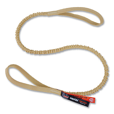 ergodyne Squids 3120 Burn + CR Aramid Tool Lanyard with Loop Ends, 10 lb Max Working Capacity, 38" to 48" Long, Yellow (EGO19720)