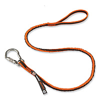 ergodyne Squids 3101F(x) Tool Lanyard with Stainless-Steel Carabiner + Loop, 15 lb Max Working Capacity, 38" to 48" Long (EGO19803)