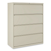 Alera Lateral File, 4 Legal/Letter-Size File Drawers, Putty, 42" x 18.63" x 52.5" (ALEHLF4254PY)