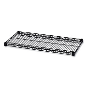 Alera Industrial Wire Shelving Extra Wire Shelves, 36w x 18d, Black, 2 Shelves/Carton (ALESW583618BL)