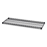 Alera Industrial Wire Shelving Extra Wire Shelves, 48w x 18d, Black, 2 Shelves/Carton (ALESW584818BL)