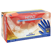 Hero Latex Pwdfree 14 Mil Extended Cuff Exam Gloves Blue Lrg, Case Of 500 (HER006)