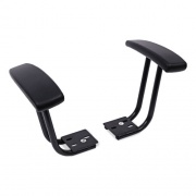 Optional Fixed Height T-Arms for Alera Essentia and Interval Series Chairs, Black, 2/Set (IN49AKB10B)