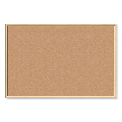 U Brands Cork Bulletin Board, 70 x 47, Tan Surface, Birch Wood Frame (UBR2872U0001)