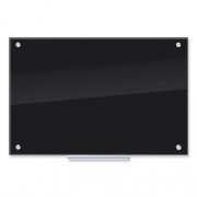 U Brands Black Glass Dry Erase Board, 35 x 23 (170U0001)
