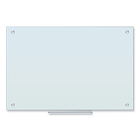 U Brands Glass Dry Erase Board, 35 x 23, White Surface (UBR2298U0001)