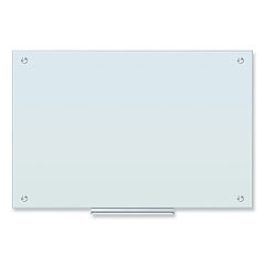 U Brands Glass Dry Erase Board, 35 x 23, White Surface (UBR2298U0001)