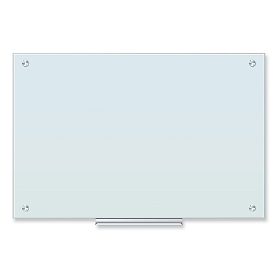 U Brands Glass Dry Erase Board, 35 x 23, White Surface (UBR2298U0001)