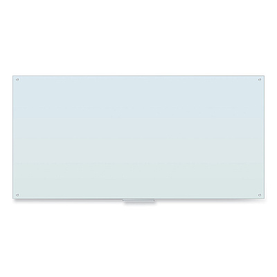 U Brands Glass Dry Erase Board, 96 x 47, White Surface (UBR4148U0001)