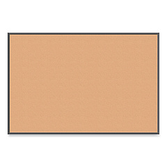 U Brands Cork Bulletin Board with Black Aluminum Frame, 70 x 47, Tan Surface (UBR2882U0001)
