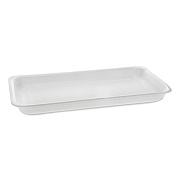 Pactiv Evergreen Supermarket Tray, #25PZ, 15 x 8 x 1.25, White, Foam, 200/Carton (PCT51P125PZ)