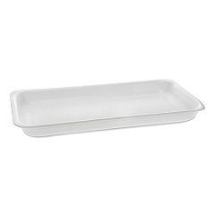 Pactiv Evergreen Supermarket Tray, #25PZ, 15 x 8 x 1.25, White, Foam, 200/Carton (PCT51P125PZ)